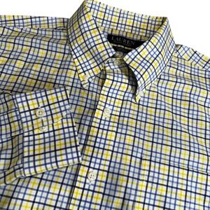 Lauren Ralph Lauren Men's 16.5 34/35 Classic Fit Plaid‎ Check Button Down Shirt